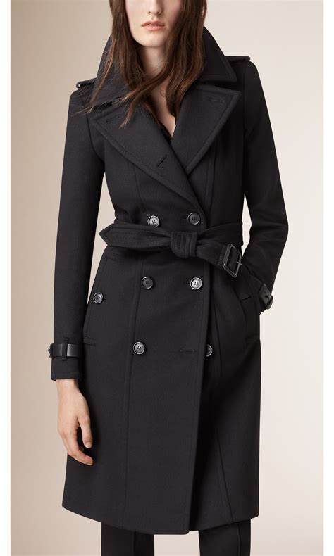 burberry coat black wool|burberry wool coat women.